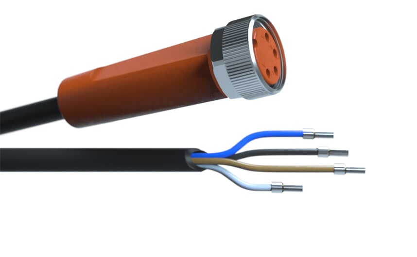 Sensor cable 2 m PUR M8 4-pole IP69k