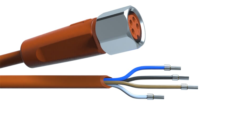 Sensor cable 2 m PVC M8 4-pole IP69k