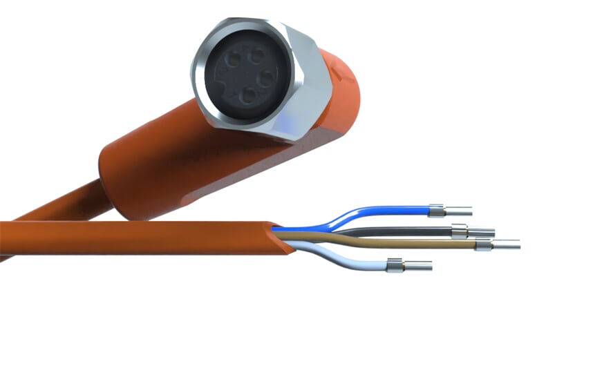 Sensor cable 10 m PVC M8 4-pole IP69k