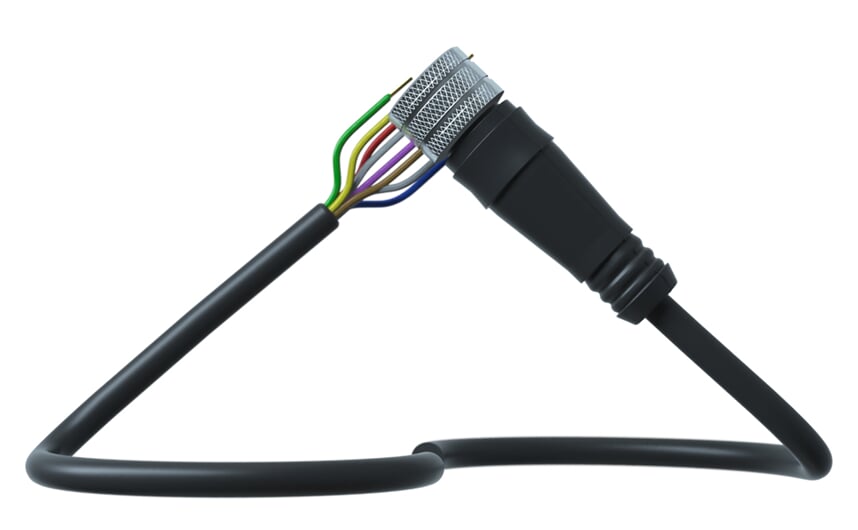 Sensor cable 5 m PUR M12 8-pole IP67