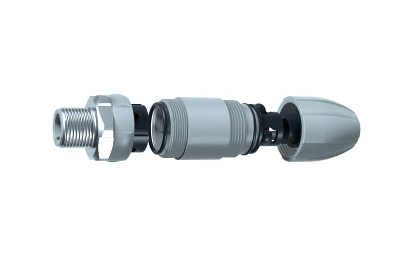 Wirable connector angled M12 IP69k