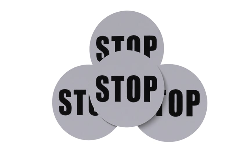 Labelling plate - STOP