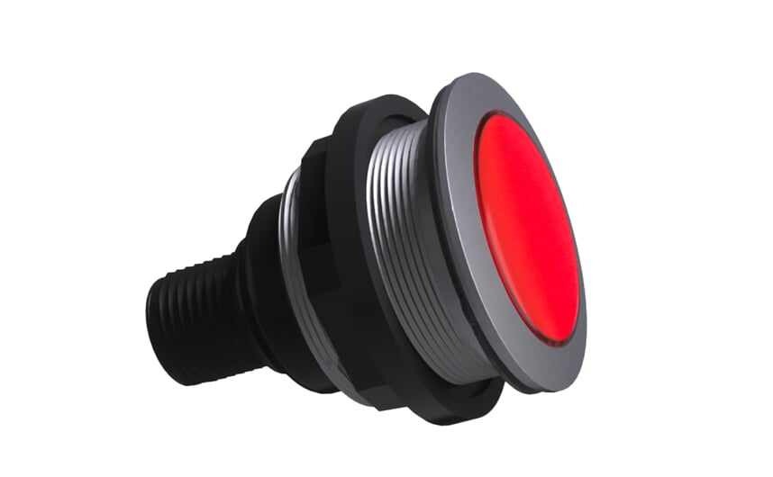 Red LED indicator light