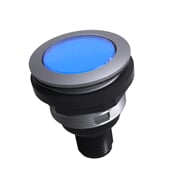 Illuminated pushbutton blue with M12 plug IP65 / IP67