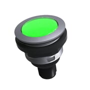Illuminated push-button green with M12 plug IP65 / IP67